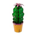 Balcony Beyond Cactus with Flower Metal Accent - Orange Base BA2647722